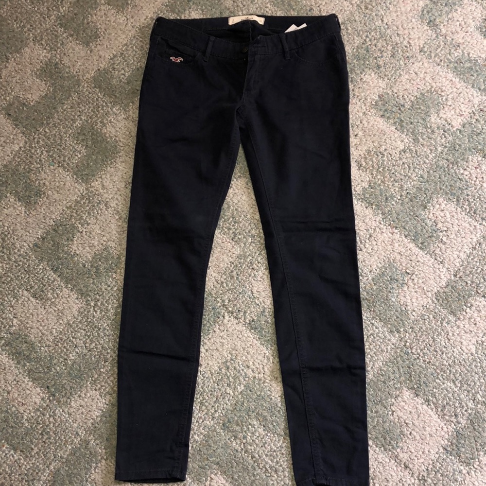 NAVY BLUE khaki skinny jeggings SIZE: 3